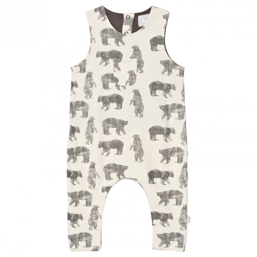 The Little Tailor Cream Bear Baby Boys Slouch Dungaree Lappuhaalari