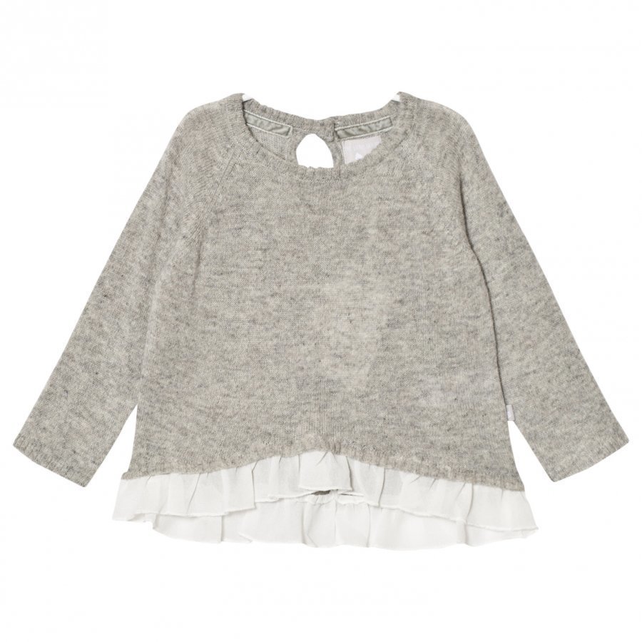 The Little Tailor Grey Baby Girls Mock Double Layer Sweater Paita