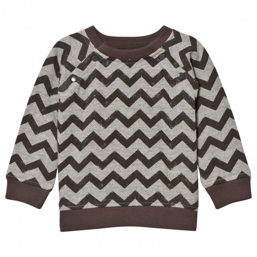 The Little Tailor Grey Zigzag Baby Boys Sweat Top Oloasun Paita