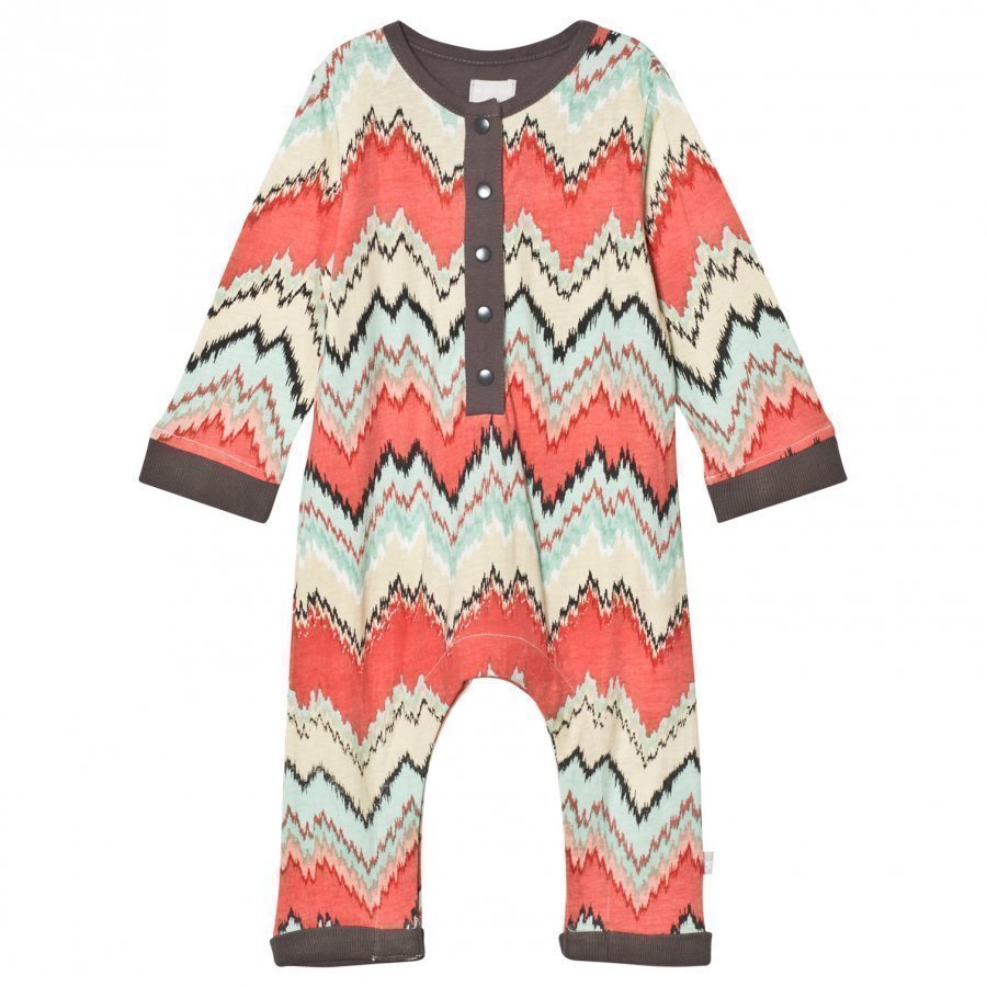 The Little Tailor Multi Zigzag Baby Boys Comfy Playsuit Potkupuku