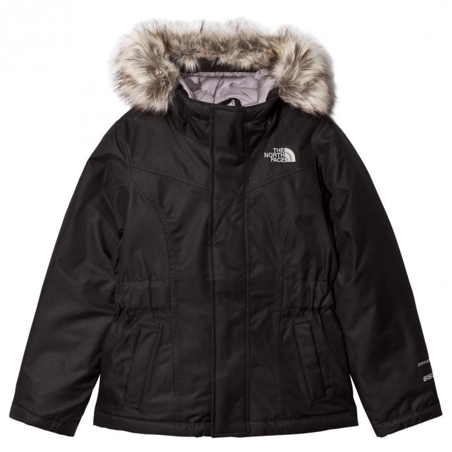 The North Face Black Greenland Down Fur Hooded Jacket Toppatakki