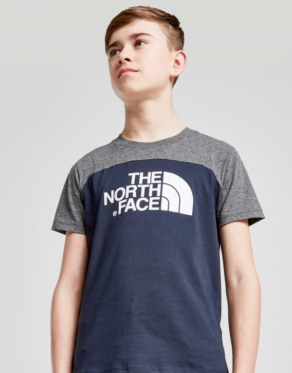 The North Face Colour Block Logo T-Shirt Laivastonsininen