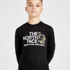 The North Face Long Sleeve Camo T-Paita Musta