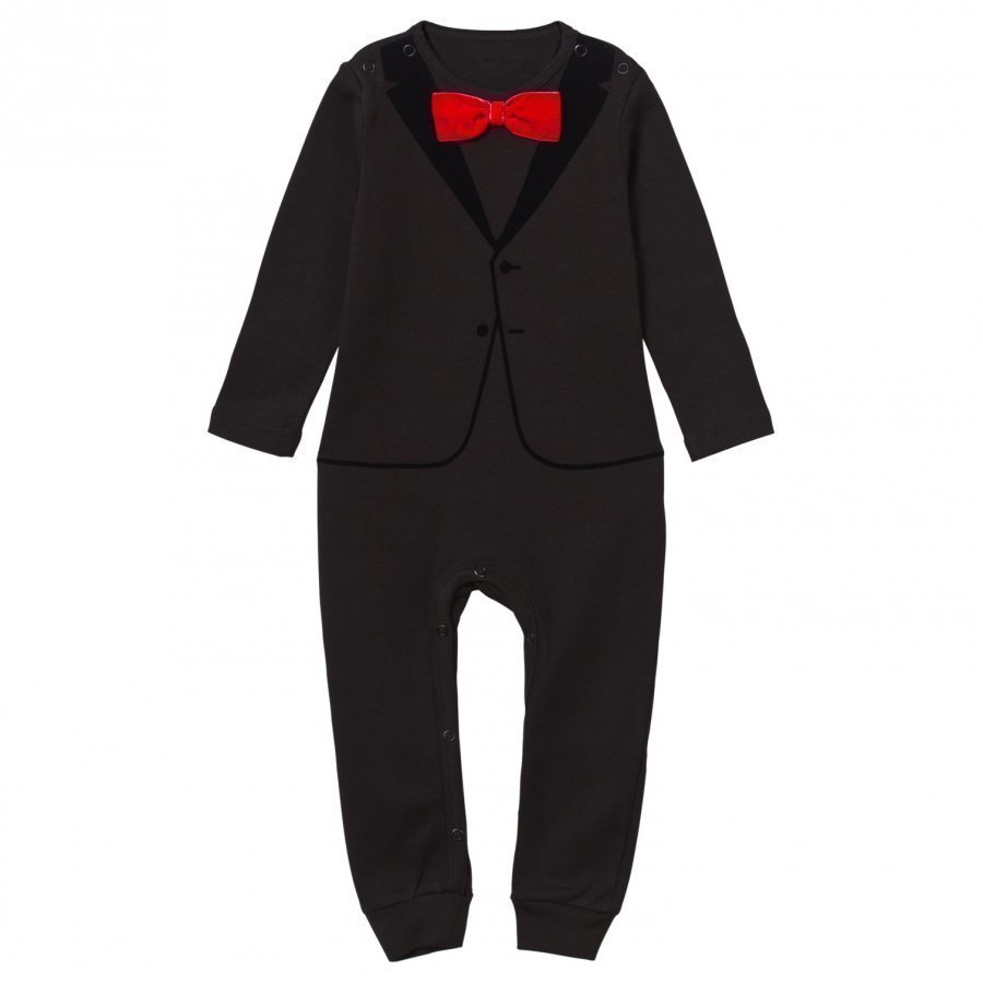 The Tiny Universe The Velvet Tuxedo Black/Red Bow Body