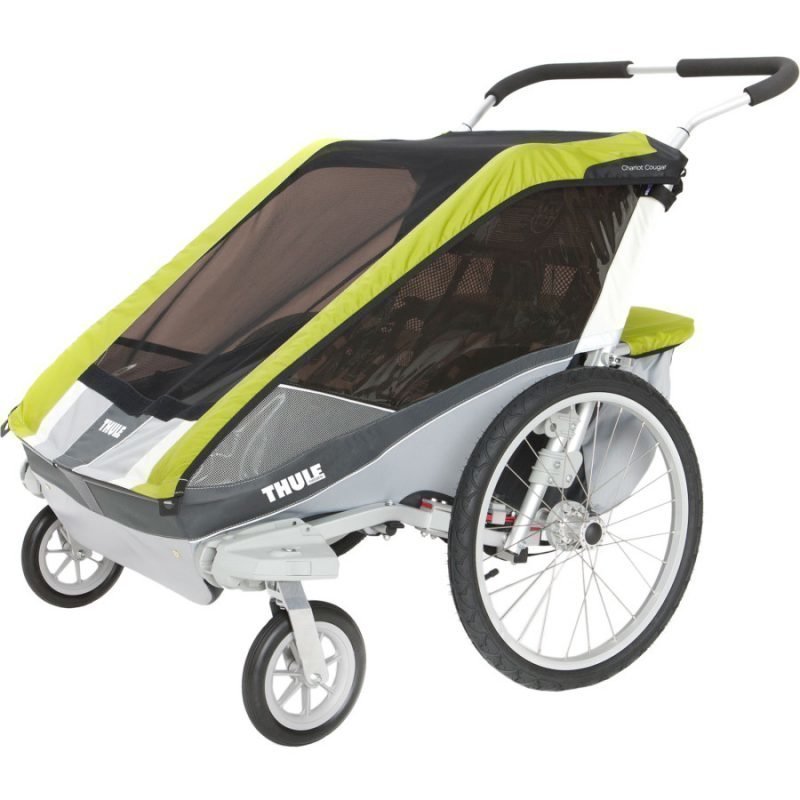 Thule Chariot/Cougar 1 Multirattaat Avocado + Strolling Kit Paketti