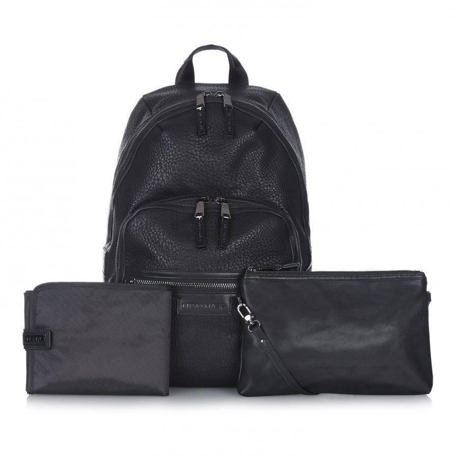 Tiba + Marl Black Elwood Backpack Changing Bag Hoitolaukku