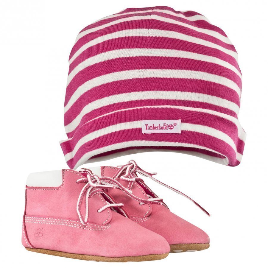 Timberland Crib Bootie With Hat Pink Vauvan Tossut