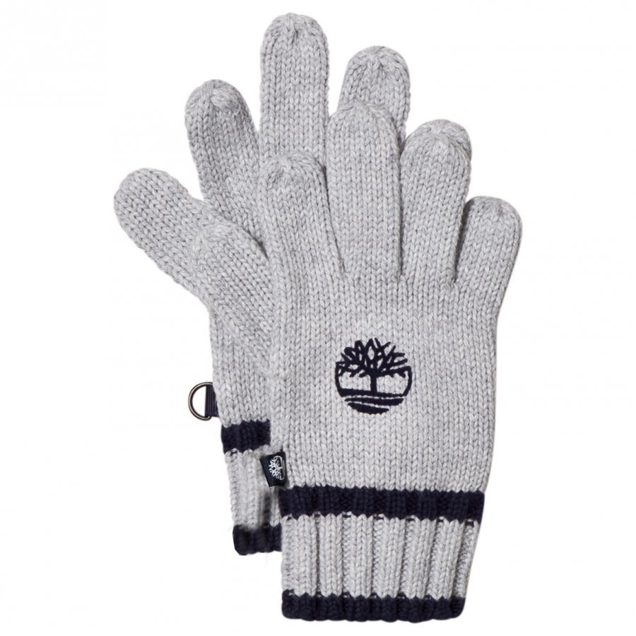 Timberland Grey Knit Branded Gloves Villahanskat