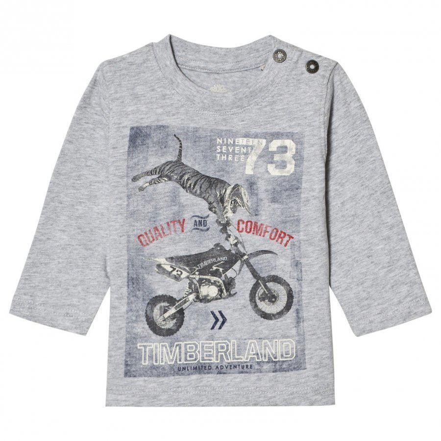 Timberland Grey Motorbike Tiger Print Tee T-Paita