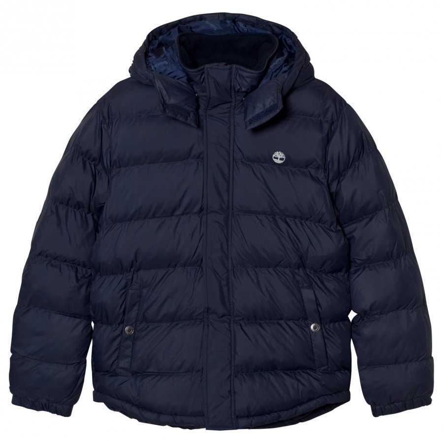 Timberland Hooded Puffer Jacket Navy Toppatakki