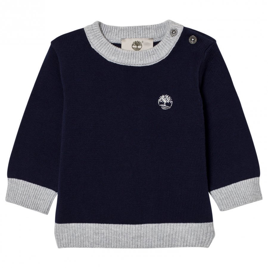 Timberland Navy Cotton Knit Sweater Paita