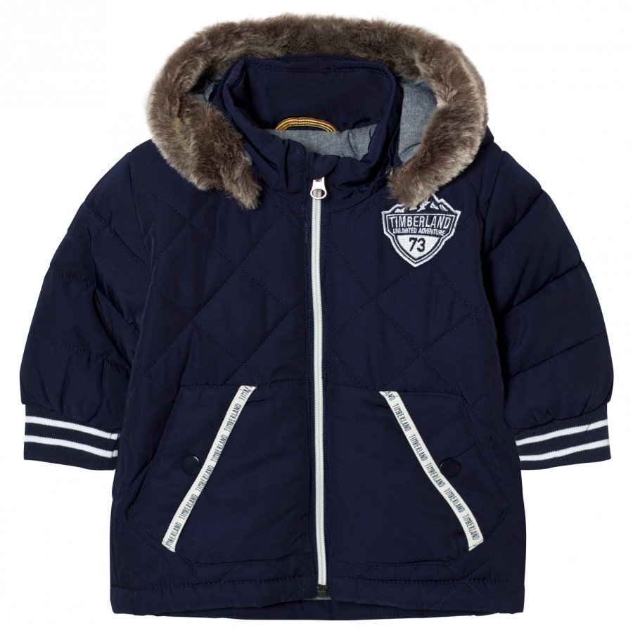 Timberland Navy Padded Parka Toppatakki