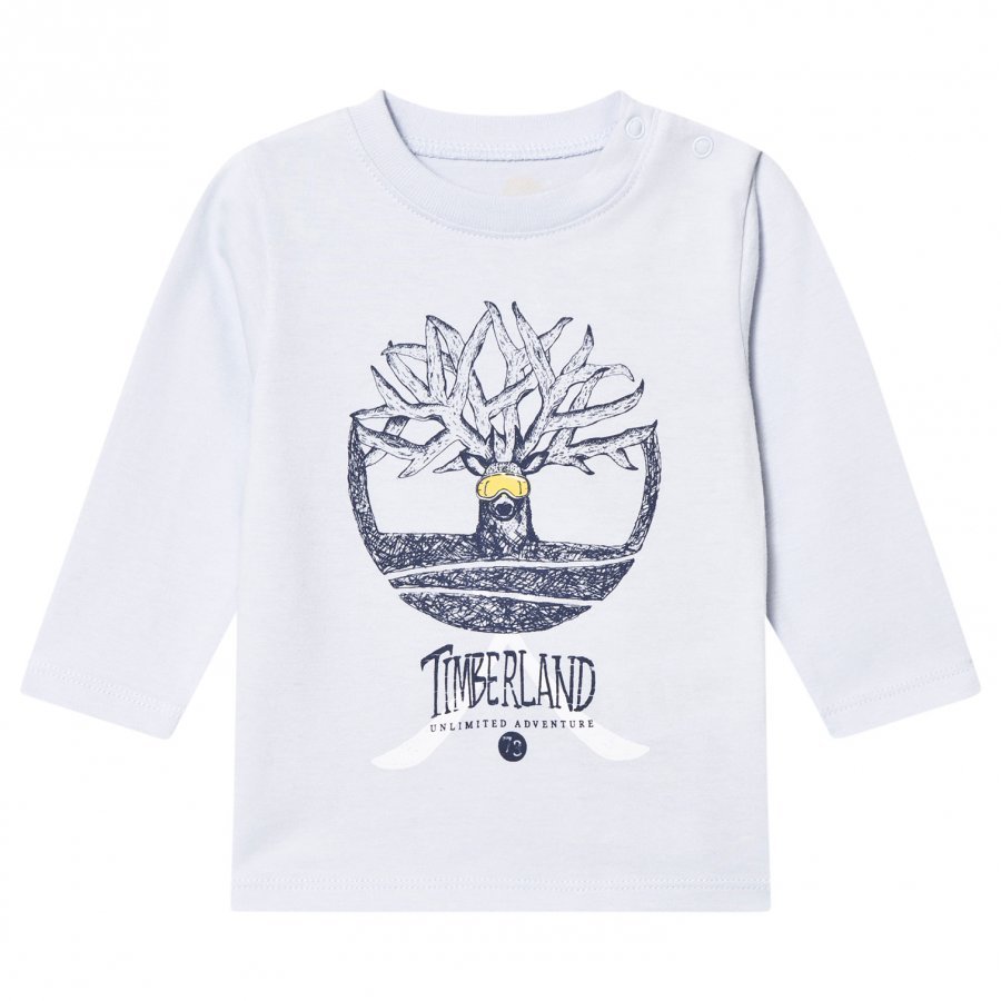 Timberland Pale Blue Tree Logo Long Sleeve Tee T-Paita