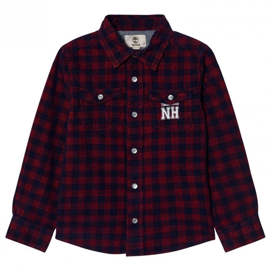 Timberland Red And Navy Check Shirt Kauluspaita