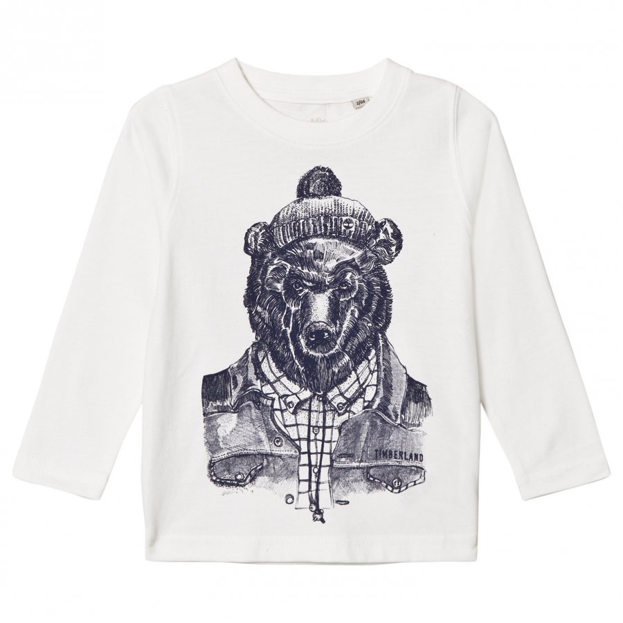 Timberland White Mountain Bear Print Tee T-Paita