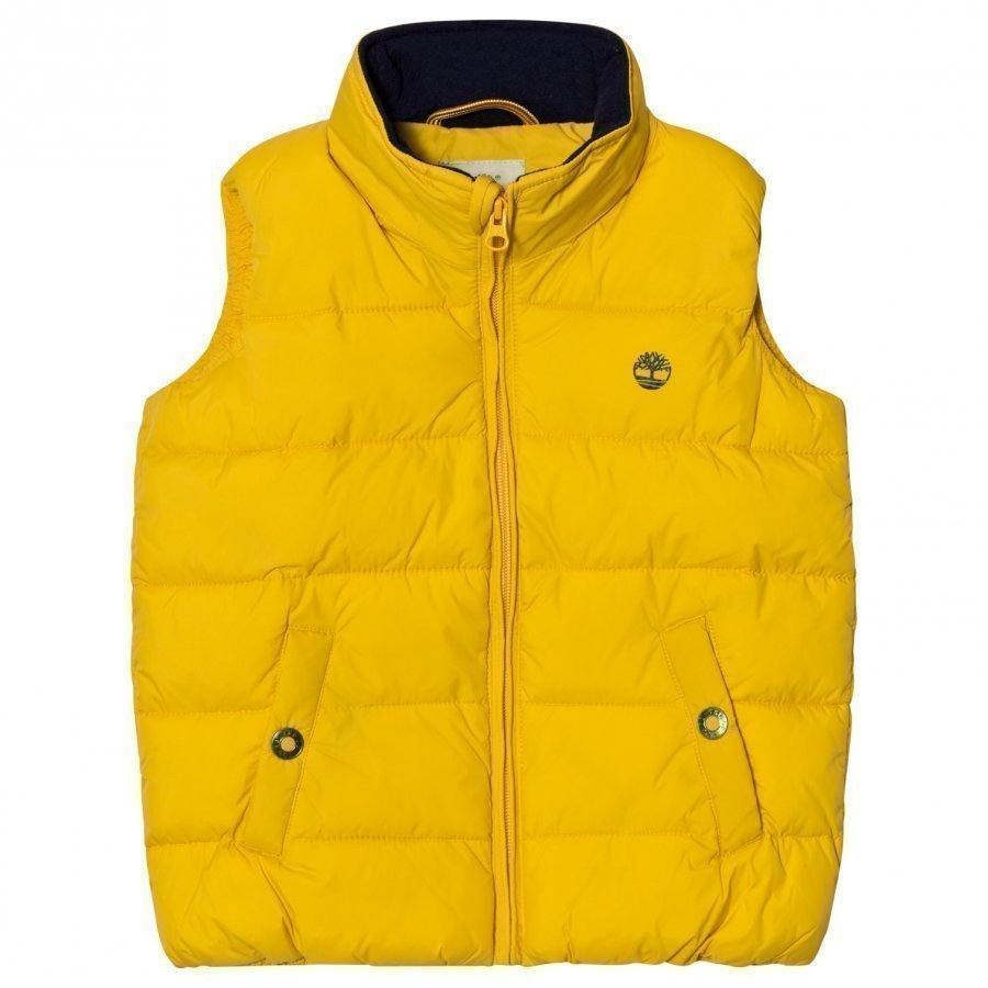 Timberland Yellow Puffer Hooded Gilet Toppaliivi