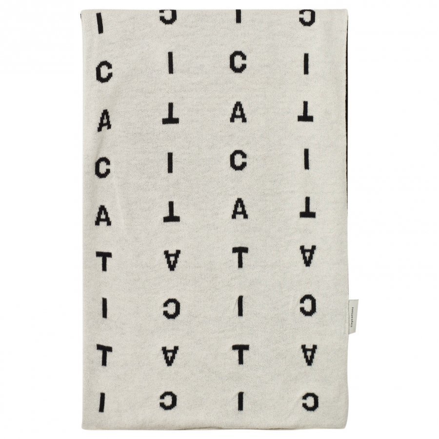 Tinycottons Alphabet Soup Knit Blanket Beige/Black Huopa