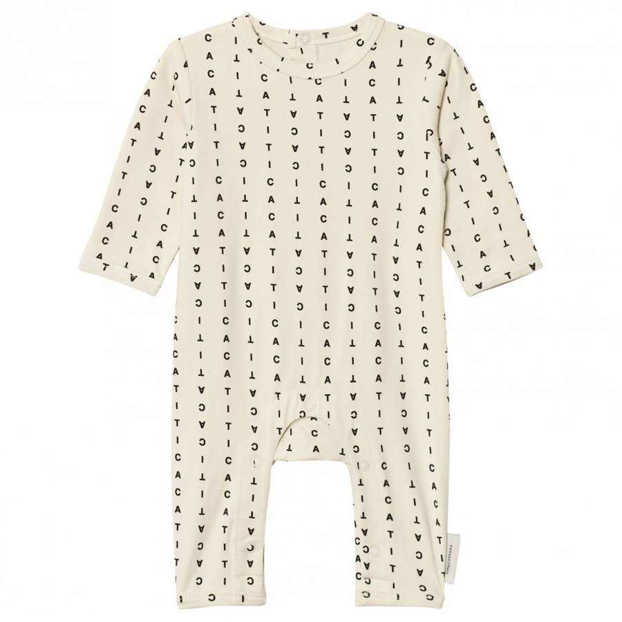 Tinycottons Alphabet Soup One-Piece Beige/Black Potkupuku