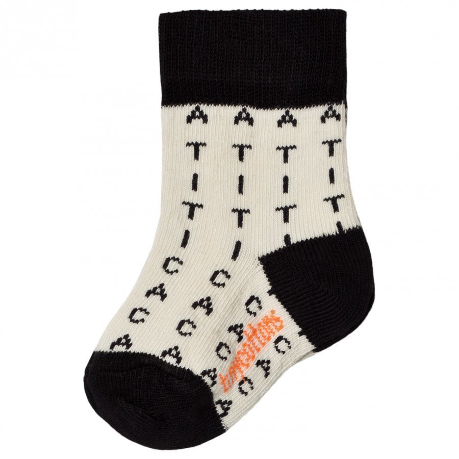 Tinycottons Alphabet Soup Socks Beige/Black Sukat