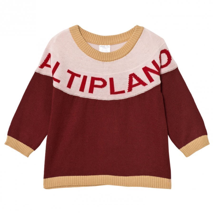 Tinycottons Altiplano Sweater Oversized Bordeaux/Pale Pink Oloasun Paita