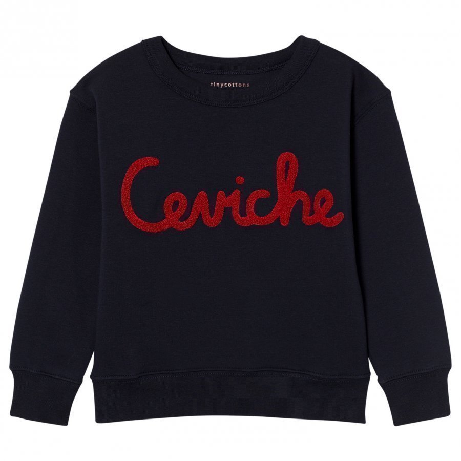 Tinycottons Ceviche Graphic Sweatshirt Dark Navy/Red Oloasun Paita