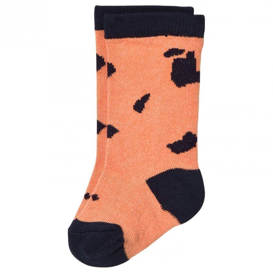 Tinycottons Cut-Outs High Socks Dark Peach/Dark Navy Sukat