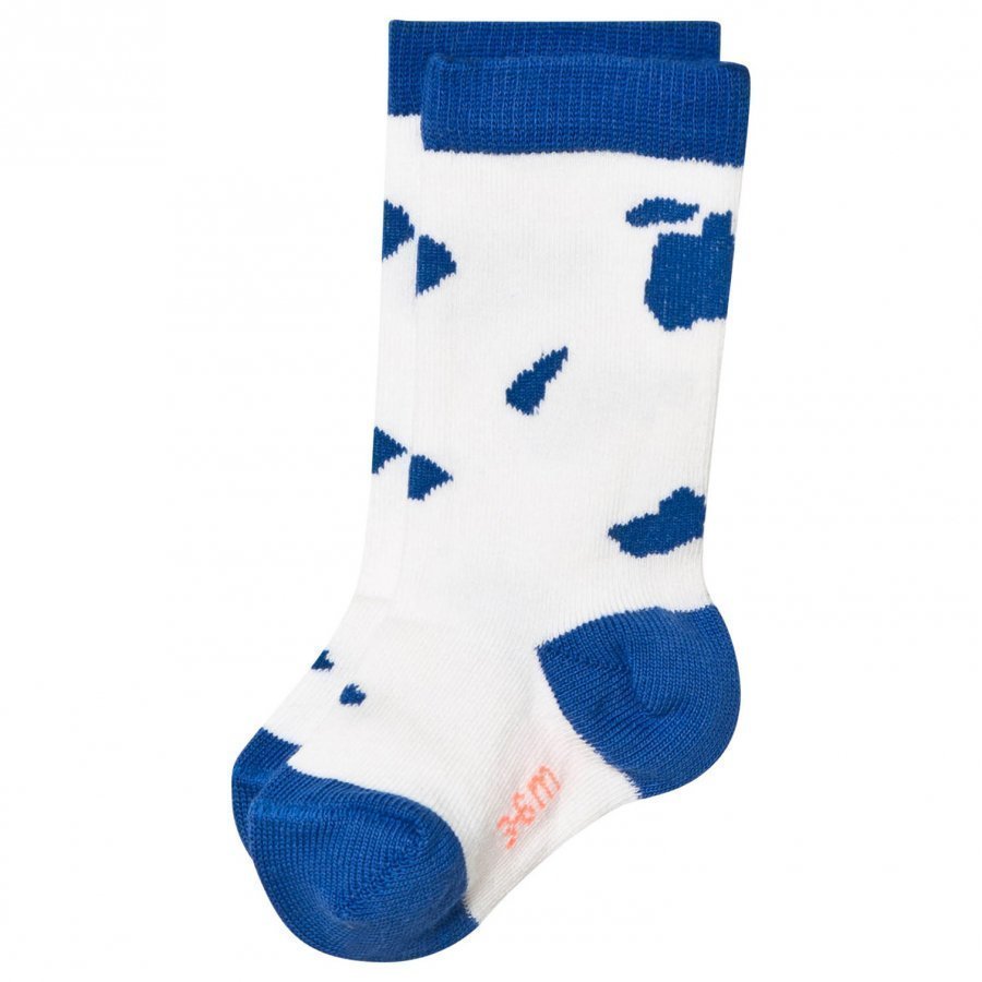 Tinycottons Cut-Outs High Socks Off White/Blue Sukat