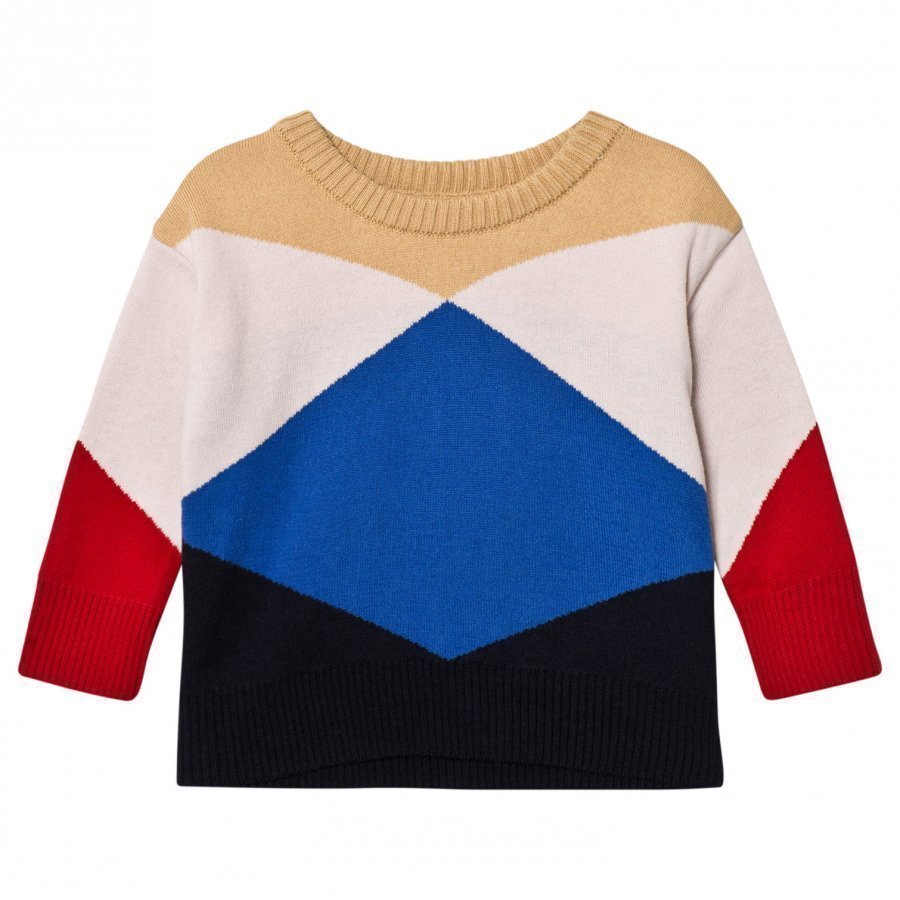 Tinycottons Geometric Sweater Nude/Light Pink/Blue/Dark Navy/Red Oloasun Paita