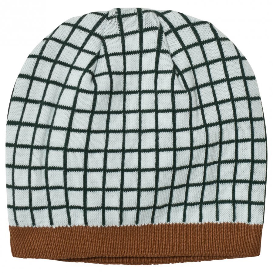 Tinycottons Grid Beanie Light Blue/Dark Navy Pipo