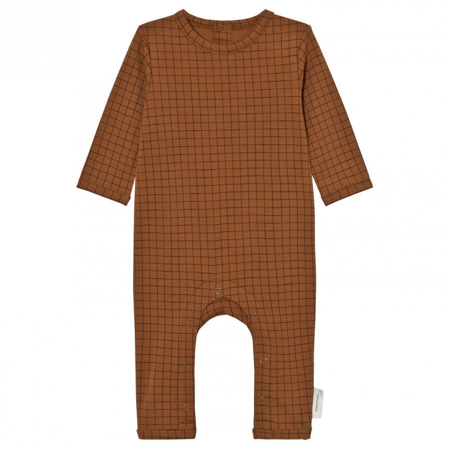 Tinycottons Grid One-Piece Brown/Black Potkupuku