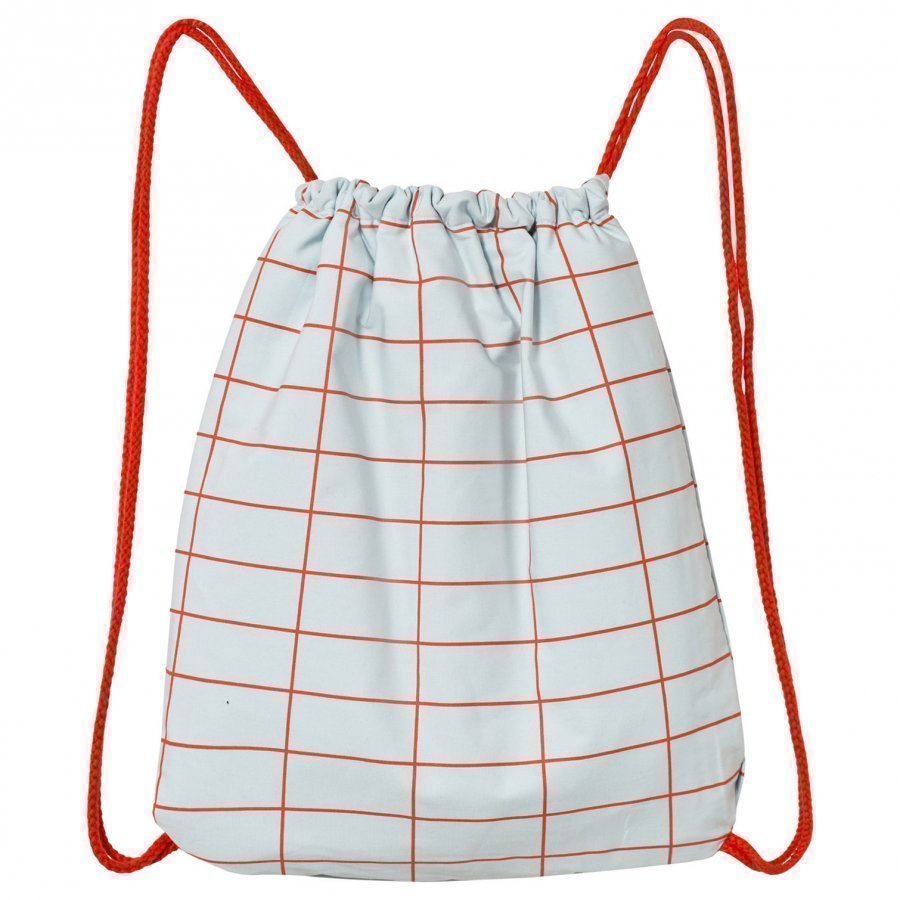 Tinycottons Grid Towel-Bag Light Blue/Red Pyyhe