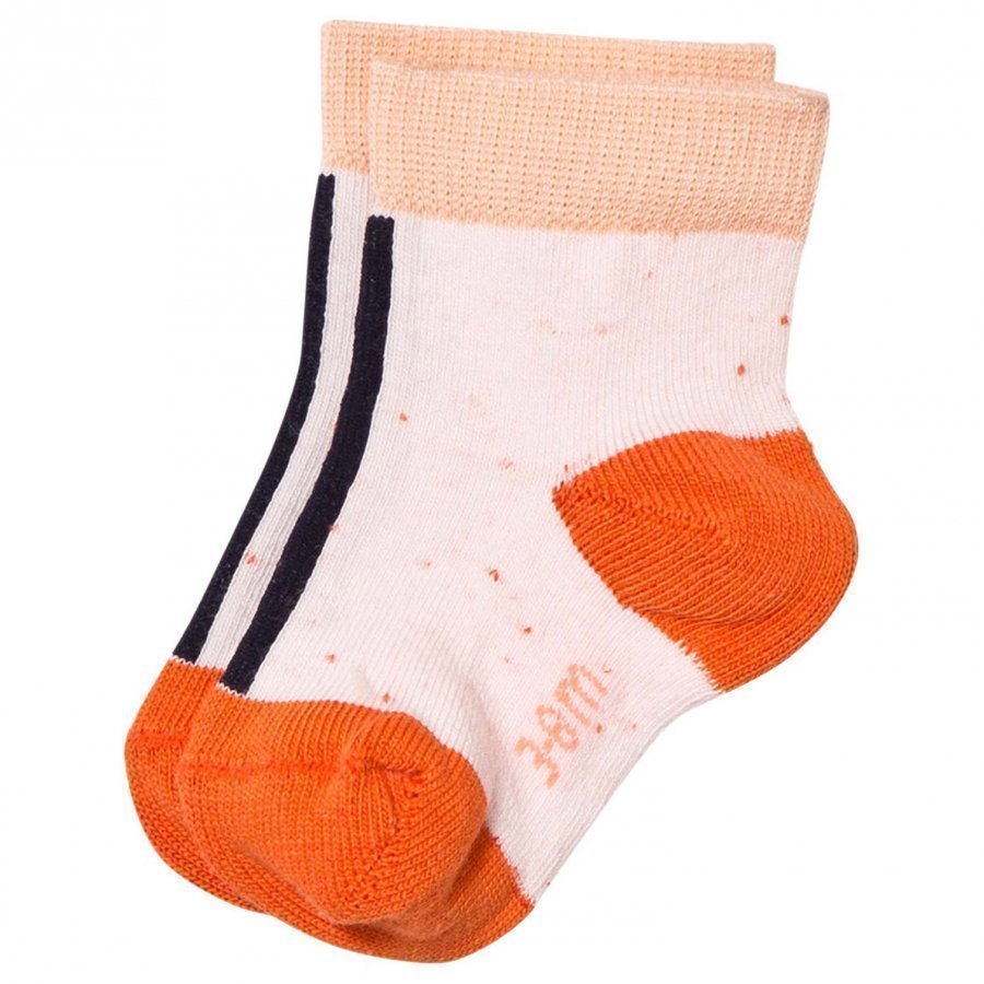 Tinycottons Line Melange Socks Pale Pink/Dark Navy Sukat