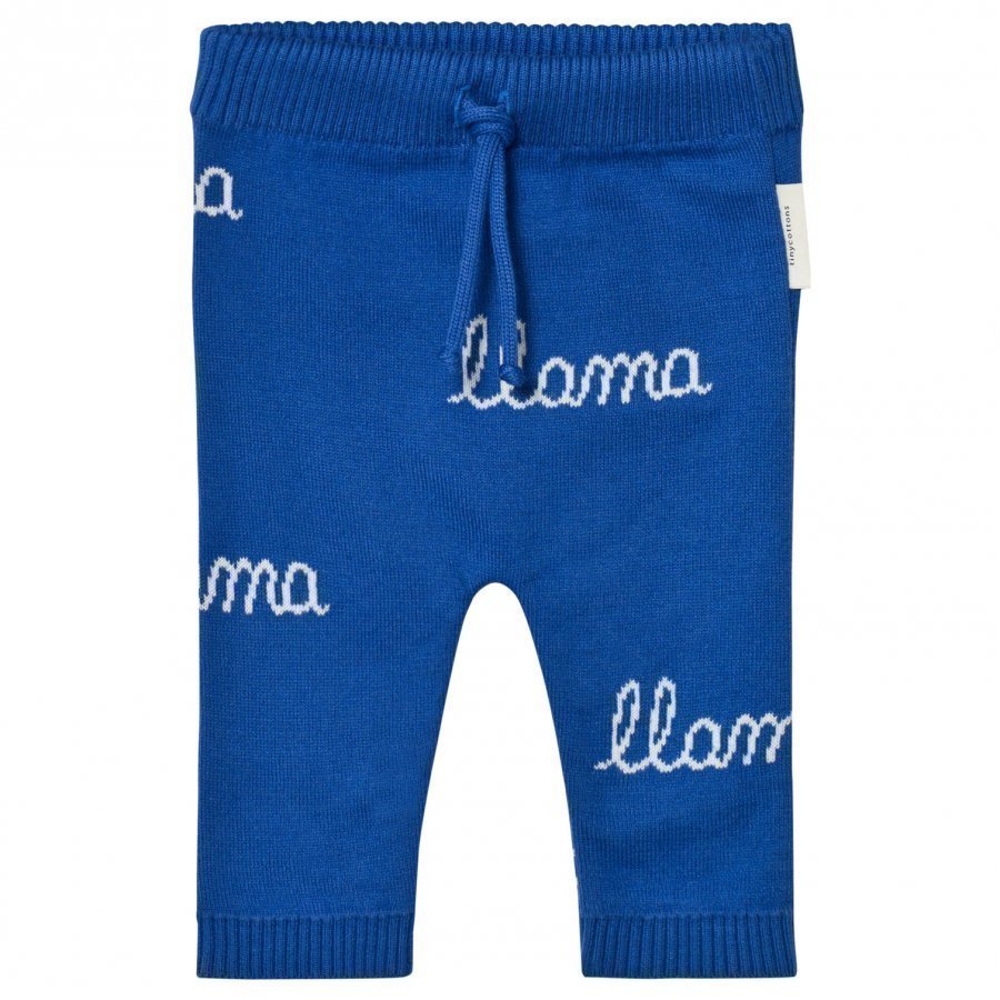 Tinycottons Llama Knit Pant Blue/Light Blue Housut