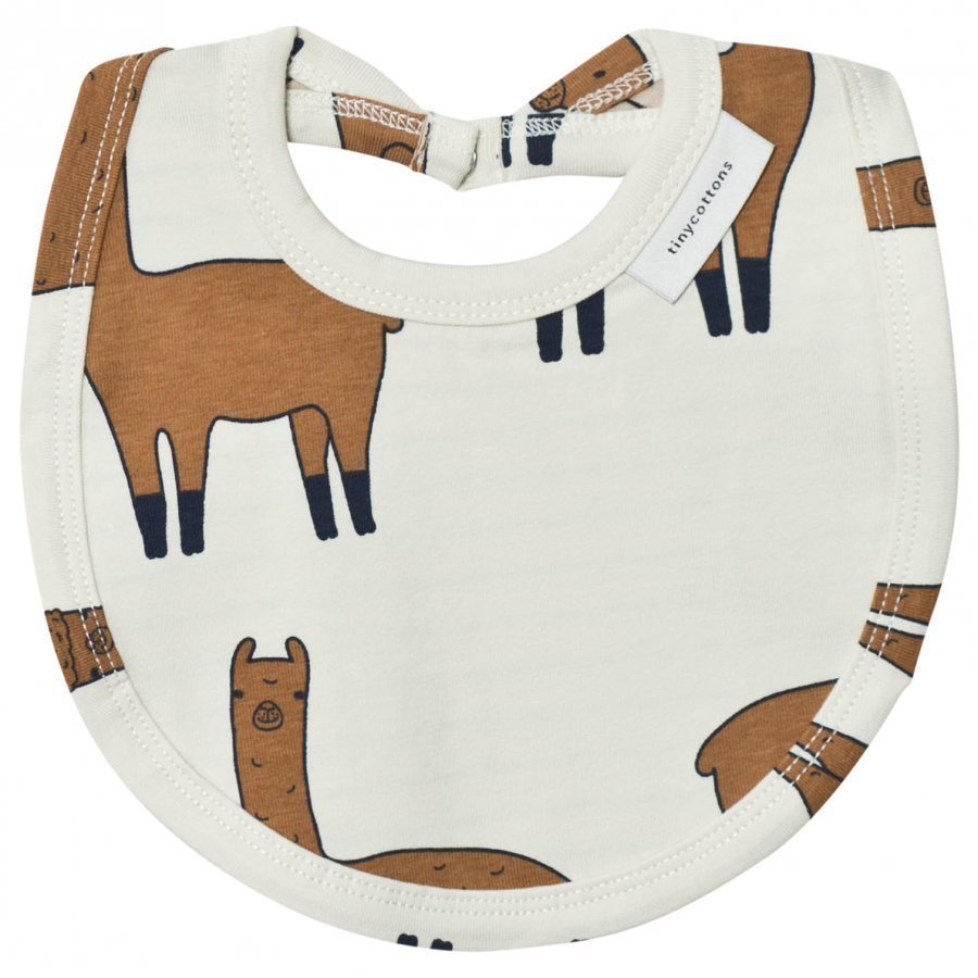 Tinycottons Llamas Bib Beige/Nude Ruokalappu