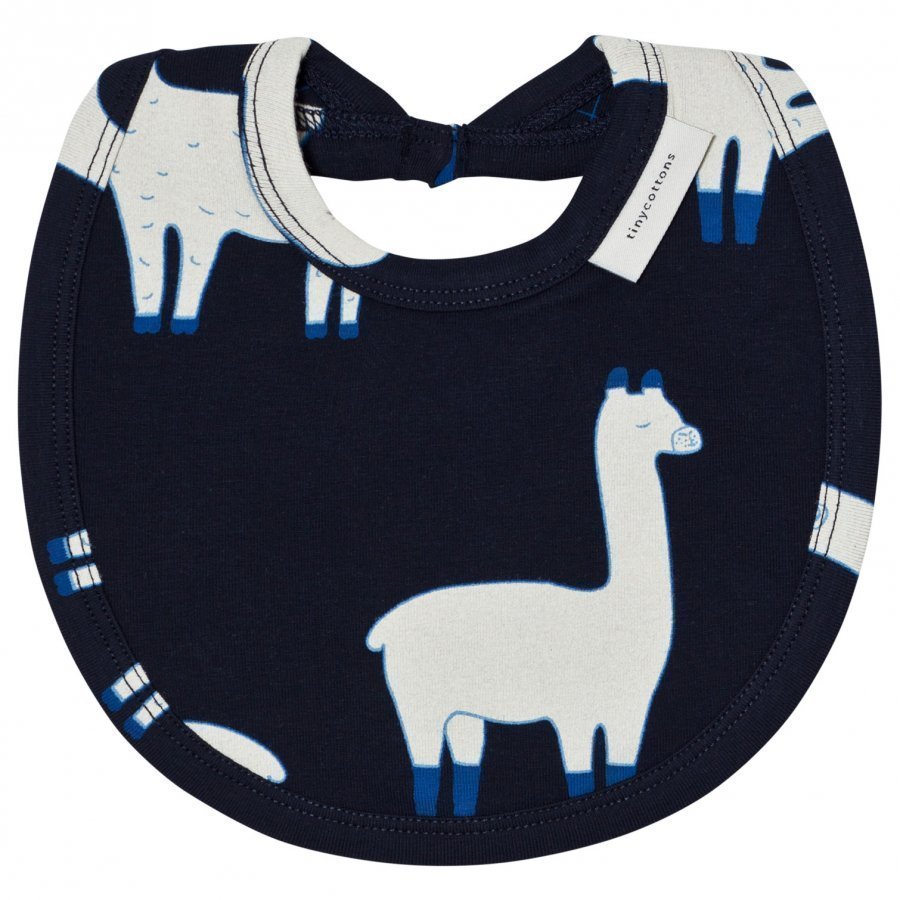 Tinycottons Llamas Bib Dark Navy/Beige Ruokalappu