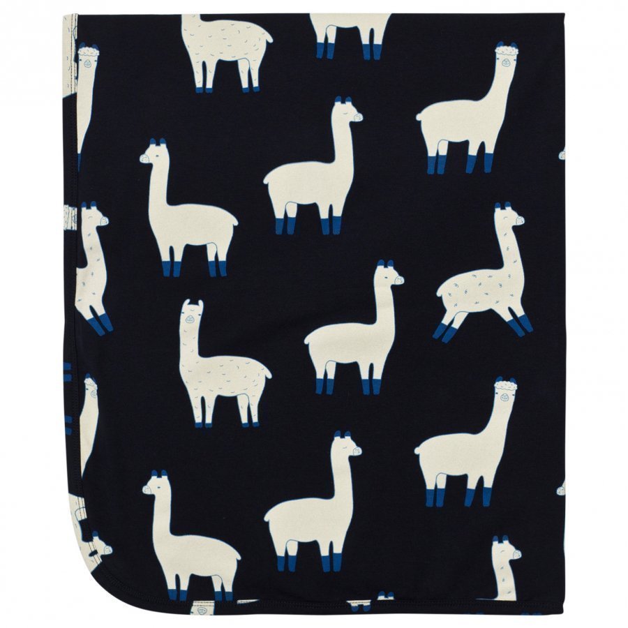 Tinycottons Llamas Blanket Dark Navy/Beige Huopa