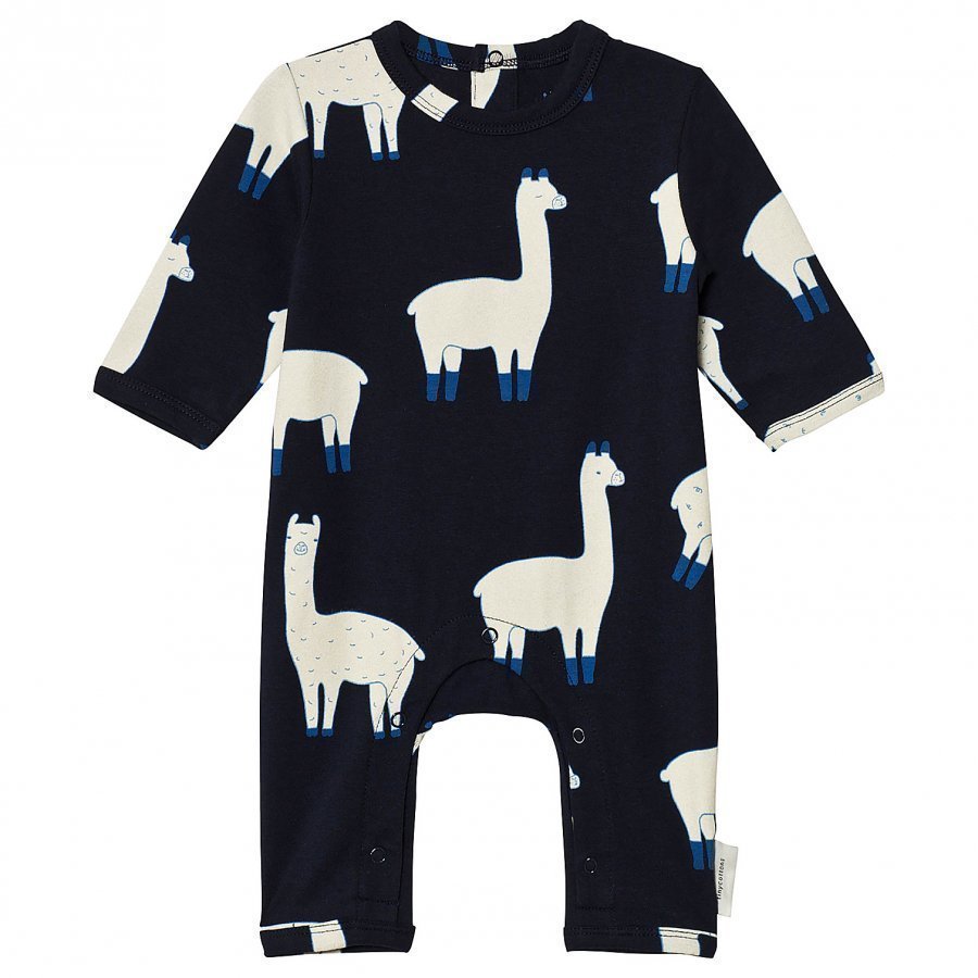 Tinycottons Llamas One-Piece Dark Navy/Beige Potkupuku