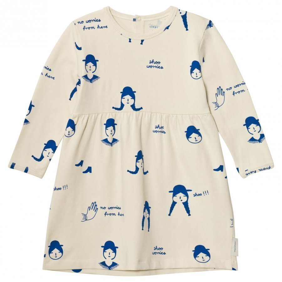 Tinycottons No-Worry Dolls Dress Beige/Blue Mekko