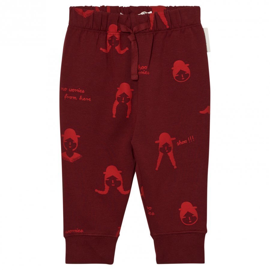 Tinycottons No-Worry Dolls Fleece Sweatpants Bordeaux/Red Fleece Housut