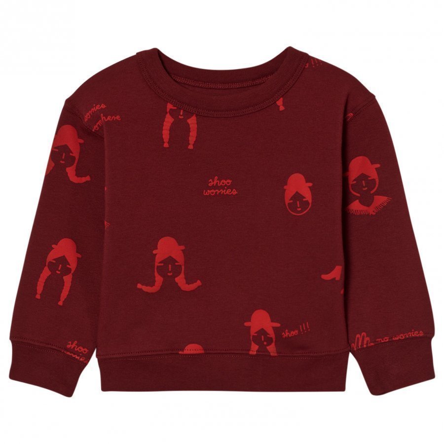 Tinycottons No-Worry Dolls Fleece Sweatshirt Bordeaux/Red Fleece Takki