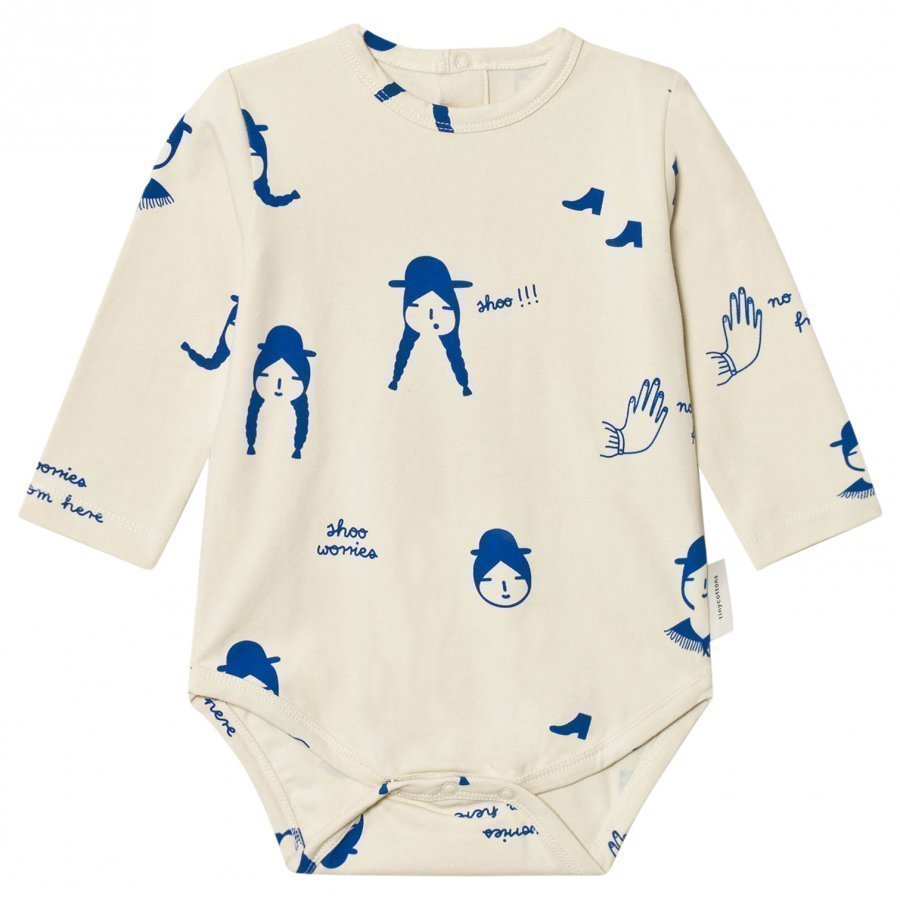 Tinycottons No-Worry Dolls Long Sleeve Baby Body Beige/Blue Body