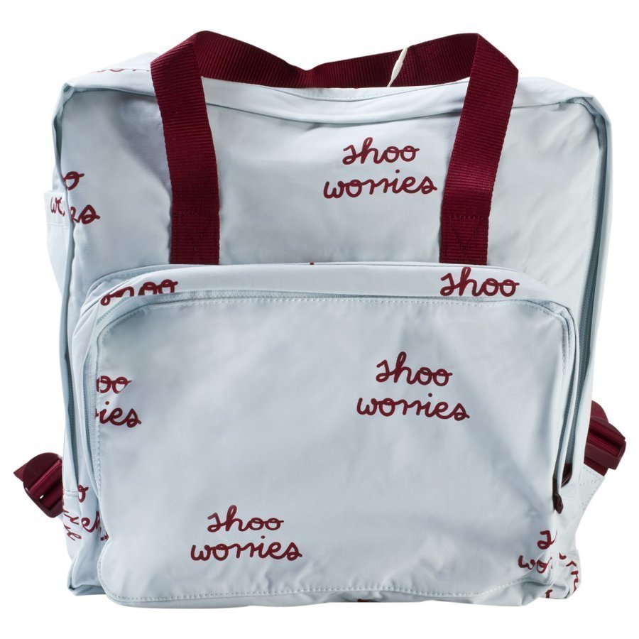 Tinycottons Shoo Worries Backpack Light Blue/Bordeaux Reppu