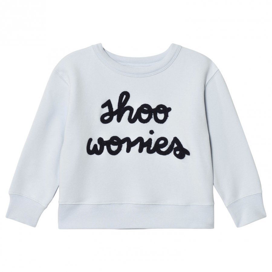 Tinycottons Shoo Worries Graphic Sweatshirt Light Blue/Dark Navy Oloasun Paita