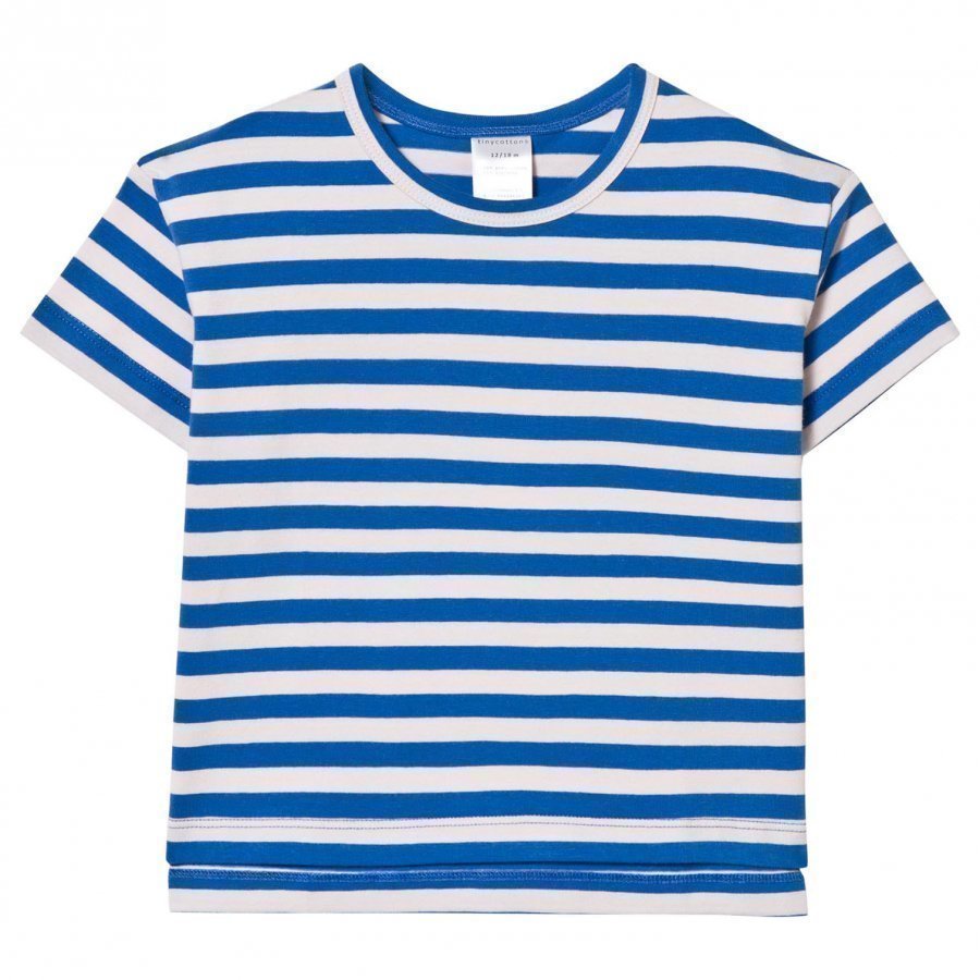 Tinycottons Small Stripes Oversized Tee Pale Pink/Blue T-Paita