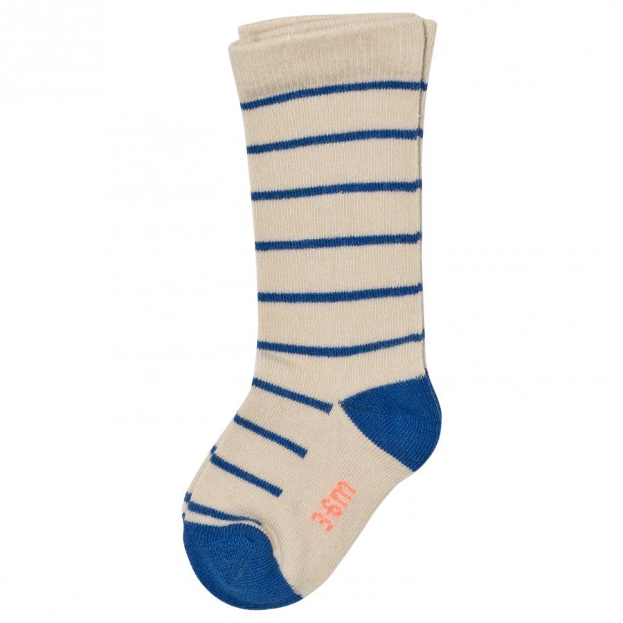 Tinycottons Stripes High Socks Beige/Blue Sukat