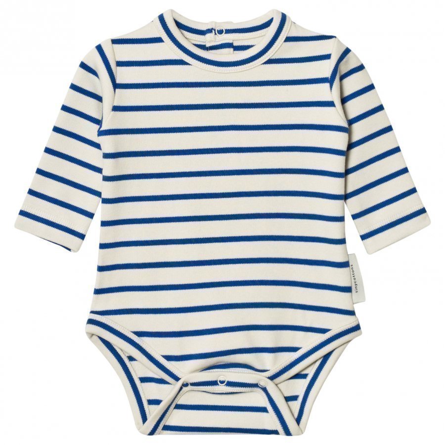 Tinycottons Stripes Long Sleeve Baby Body Beige/Blue Body