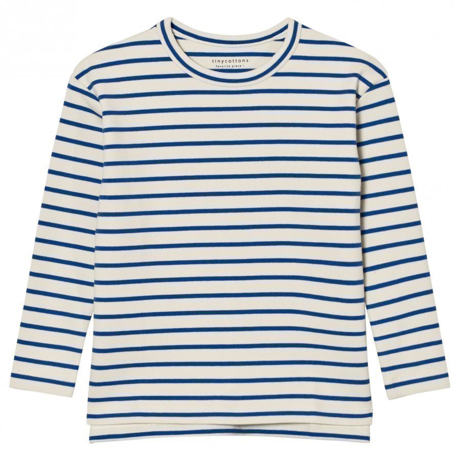 Tinycottons Stripes Tee Beige/Blue Pitkähihainen T-Paita