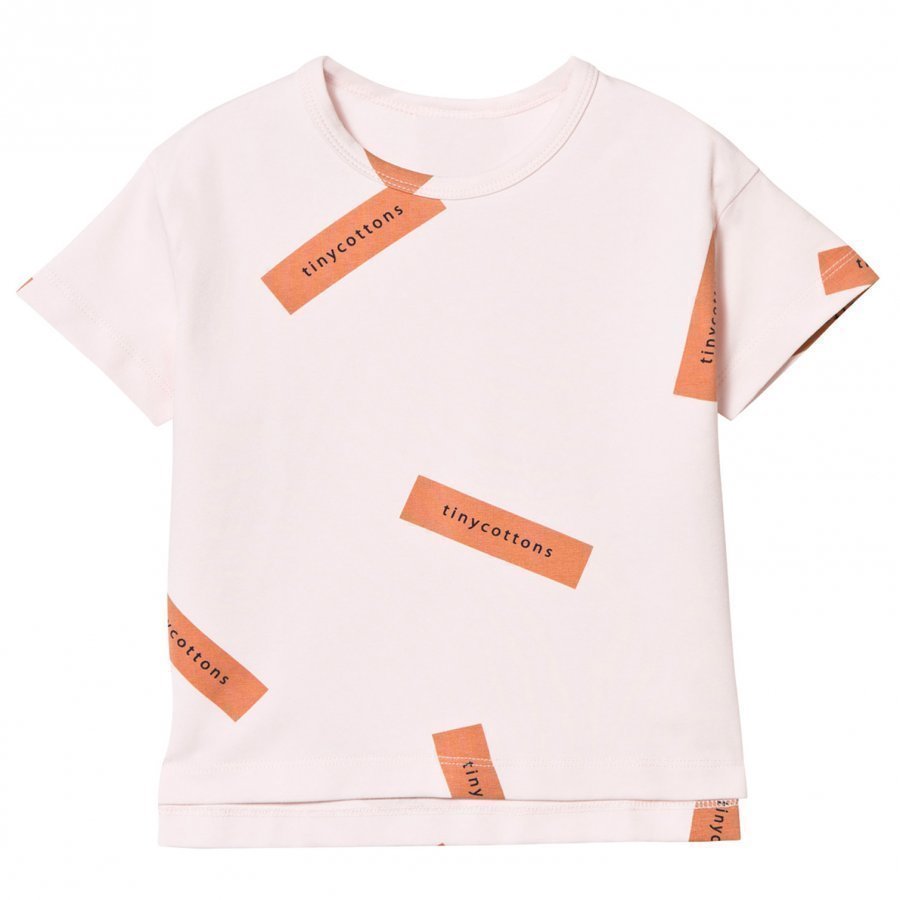 Tinycottons Tiny Logo Oversized Tee Pale Pink/Dark Peach T-Paita