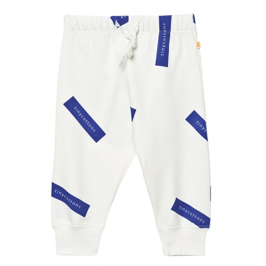 Tinycottons Tiny Logo Sweat Pants Off White/Blue Verryttelyhousut