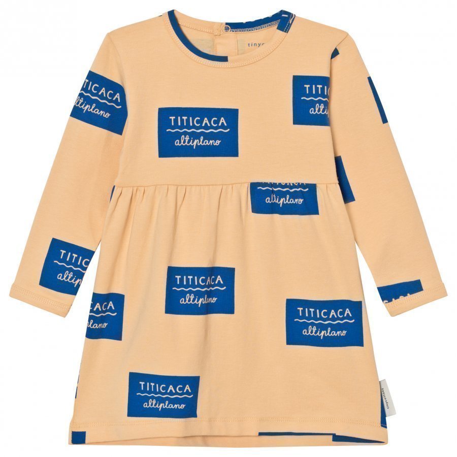 Tinycottons Titicaca Badge Dress Nude/Blue Mekko